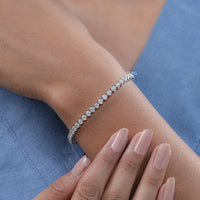 3.00 MM Round Lab Diamond Tennis Bracelet