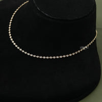 Round Lab Grown Diamond Tennis Necklace