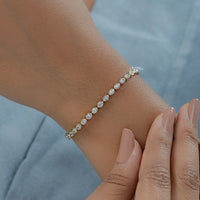 Oval Cut Lab Grown Diamond Tennis Bracelet