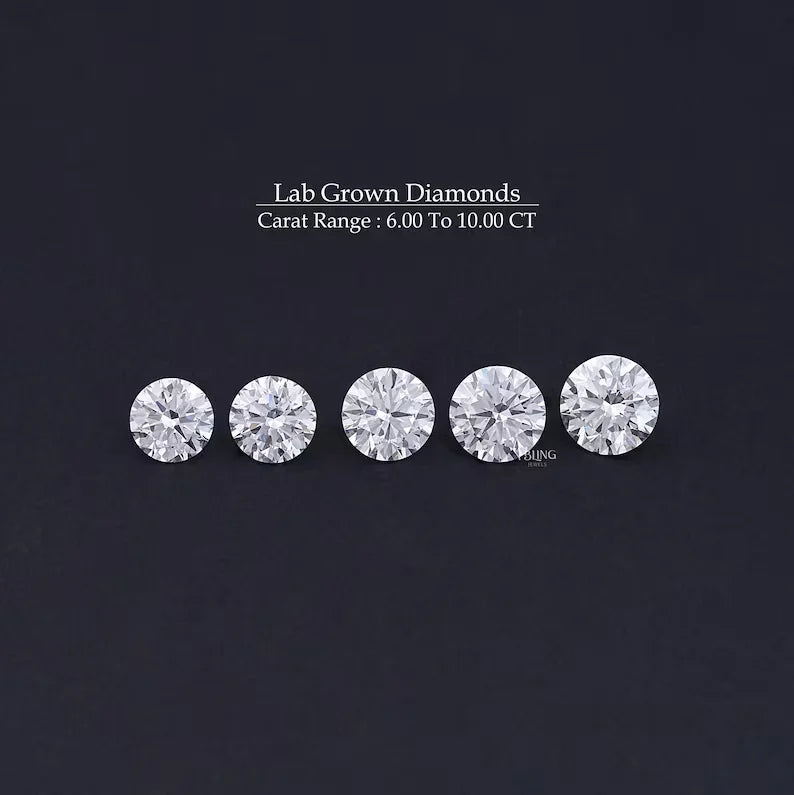 Round Cut Lab Grown Loose Diamond