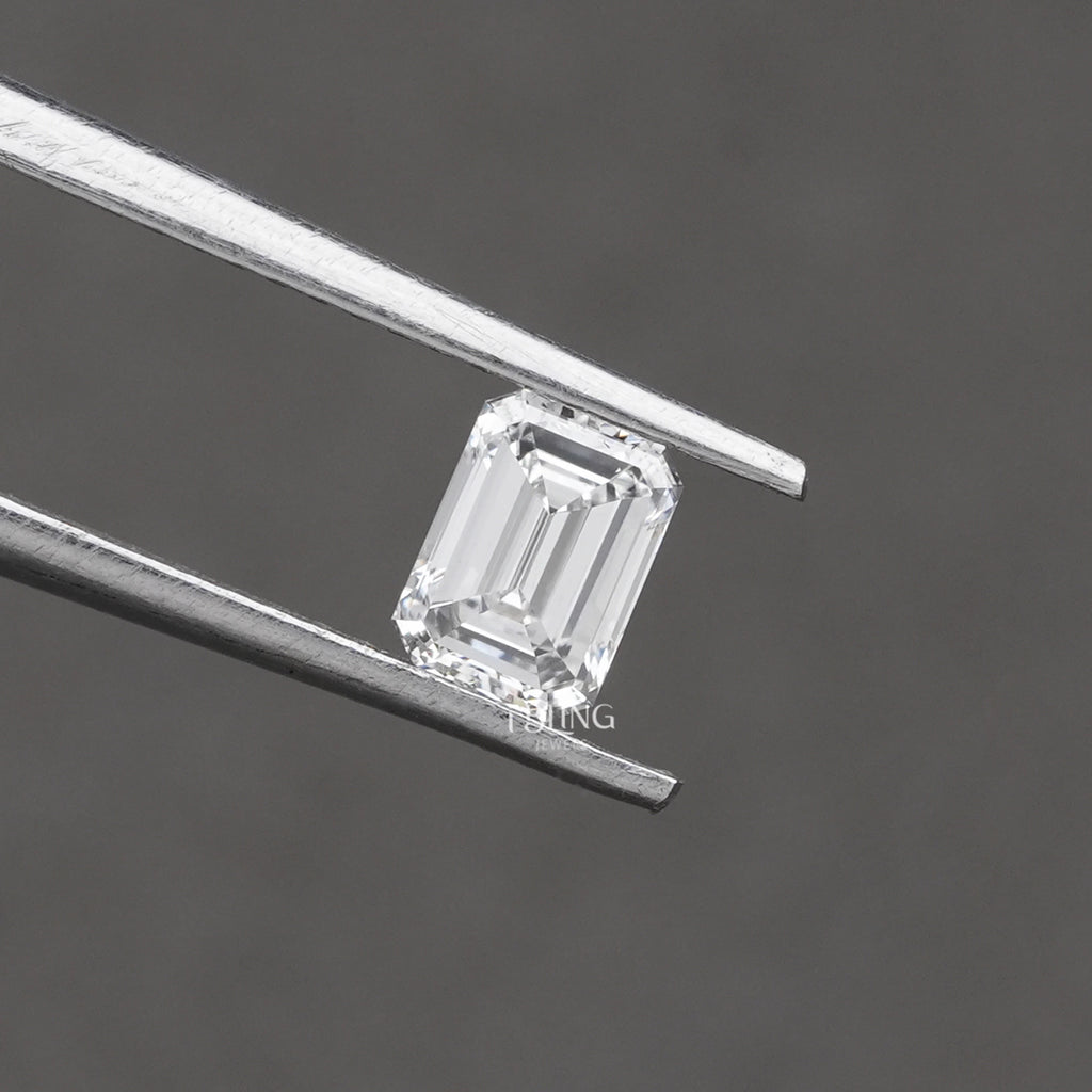 IGI Certified Emerald Cut Lab Grown Diamond