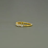 Multi Shape Lab Diamond Half Eternity Band