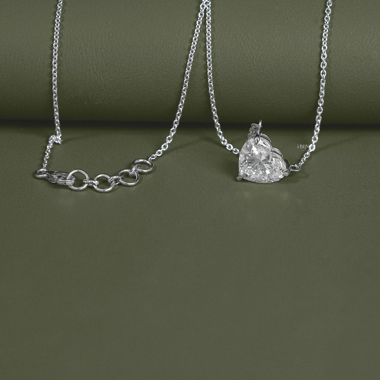 Heart Cut Lab Grown Diamond Solitaire Pendant