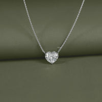 Heart Cut Lab Grown Diamond Solitaire Necklace