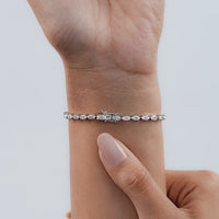 Marquise Cut Lab Grown DIamond Bridal Tennis Bracelet