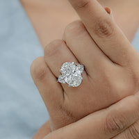 Oval Cut Lab Diamond Engagement Ring