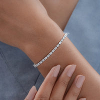 Lab Diamond Radiant Cut Wedding Tennis Bracelet