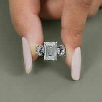 Emerald Cut Lab Grown Diamond Engagement Ring