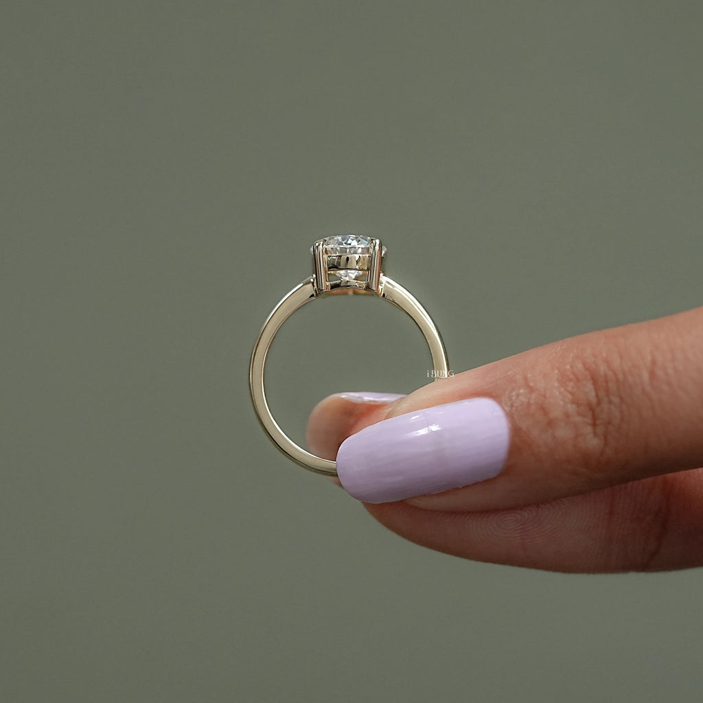 Pear Cut Lab Grown Diamond Solitaire Ring