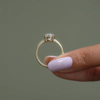 Pear Cut Lab Grown Diamond Solitaire Ring