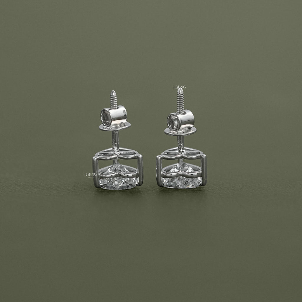 Heart Lab Grown Diamond Stud Earrings
