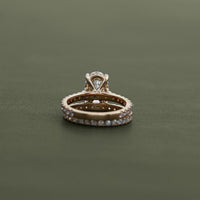 Oval Cut Lab Diamond Bridal Set Ring