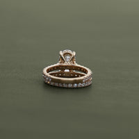 Oval Cut Lab Diamond Bridal Set Ring