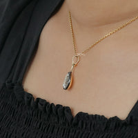 Pear Cut Lab Diamond Solitaire Button Back Pendant