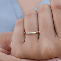 Round Cut Lab Diamond Distance Band