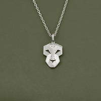 Lion Face Cut Round Lab Diamond Hip Hop Men's Pendant