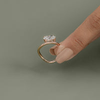 East West Oval Lab Diamond Solitaire Ring