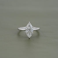 Marquise Cut Lab Diamond Solitaire Ring