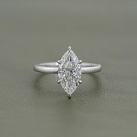 Marquise Cut Lab Diamond Solitaire Ring