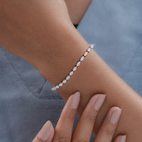 Marquise Cut Lab Grown DIamond Bridal Tennis Bracelet