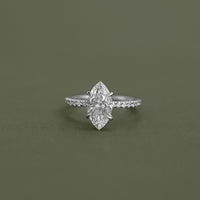 Marquise Cut Lab Diamond Engagement Ring