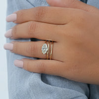 Marquise Cut Diamond Spiral Ring