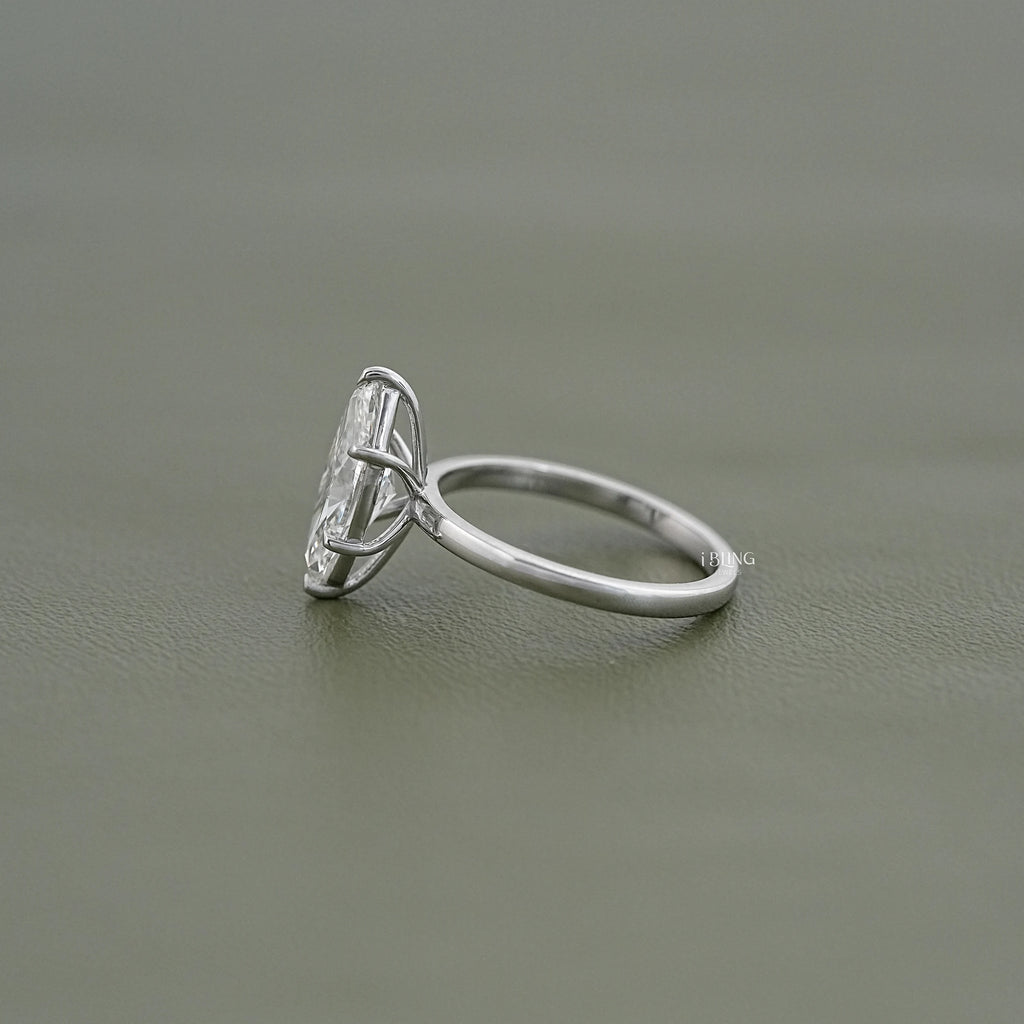 Marquise Cut Lab Diamond Solitaire Ring
