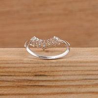 Marquise-Cut Lab Grown Diamond Curved Band