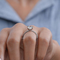 Marquise Cut Lab Diamond Engagement Ring