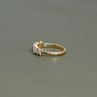 Marquise And Round Diamond Half Eternity Band