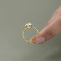 Marquise Cut Bezel Set Lab Diamond Soliatire Ring