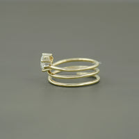 Marquise Cut Diamond Spiral Ring