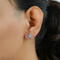 Marquise Cut Lab Grown Diamond Floral Shape Earrings