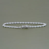 Marquise Cut Lab Grown DIamond Bridal Tennis Bracelet
