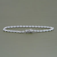 Marquise Cut Lab Grown DIamond Bridal Tennis Bracelet
