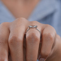East West Set Marquise Diamond Solitaire Ring