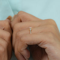 Two Stone Marquise Diamond Open Cuff Ring