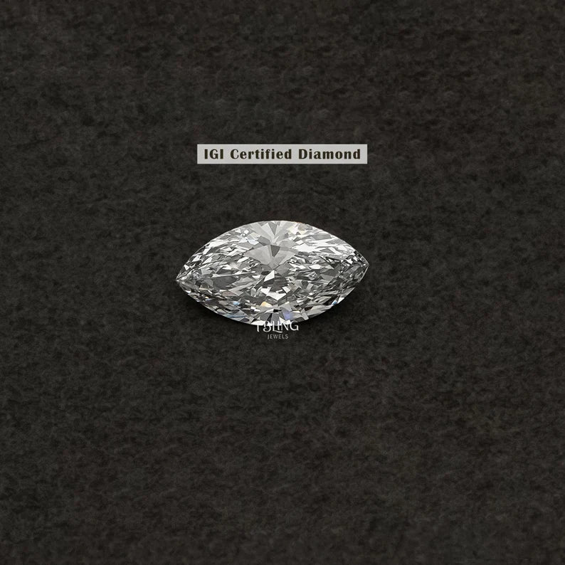 IGI Certified Marquise Lab Grown Diamond Loose