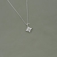 Marquise Cut Lab Diamond Floral Shape Pendant