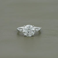 Marquise Side Cluster Diamond Engagement Ring