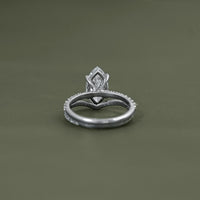 Marquise Cut Lab Diamond Accent Bridal Ring Sets