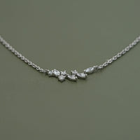 Marquise Cut Lab Diamond Floral Leaf Necklace