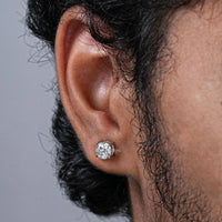Round Lab Grown Diamond Men's Stud