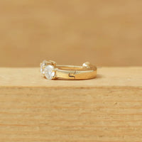 Round Cut Lab Diamond Men's Hoop Earrings