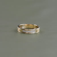 Round Lab Diamond Men's Wedding Band