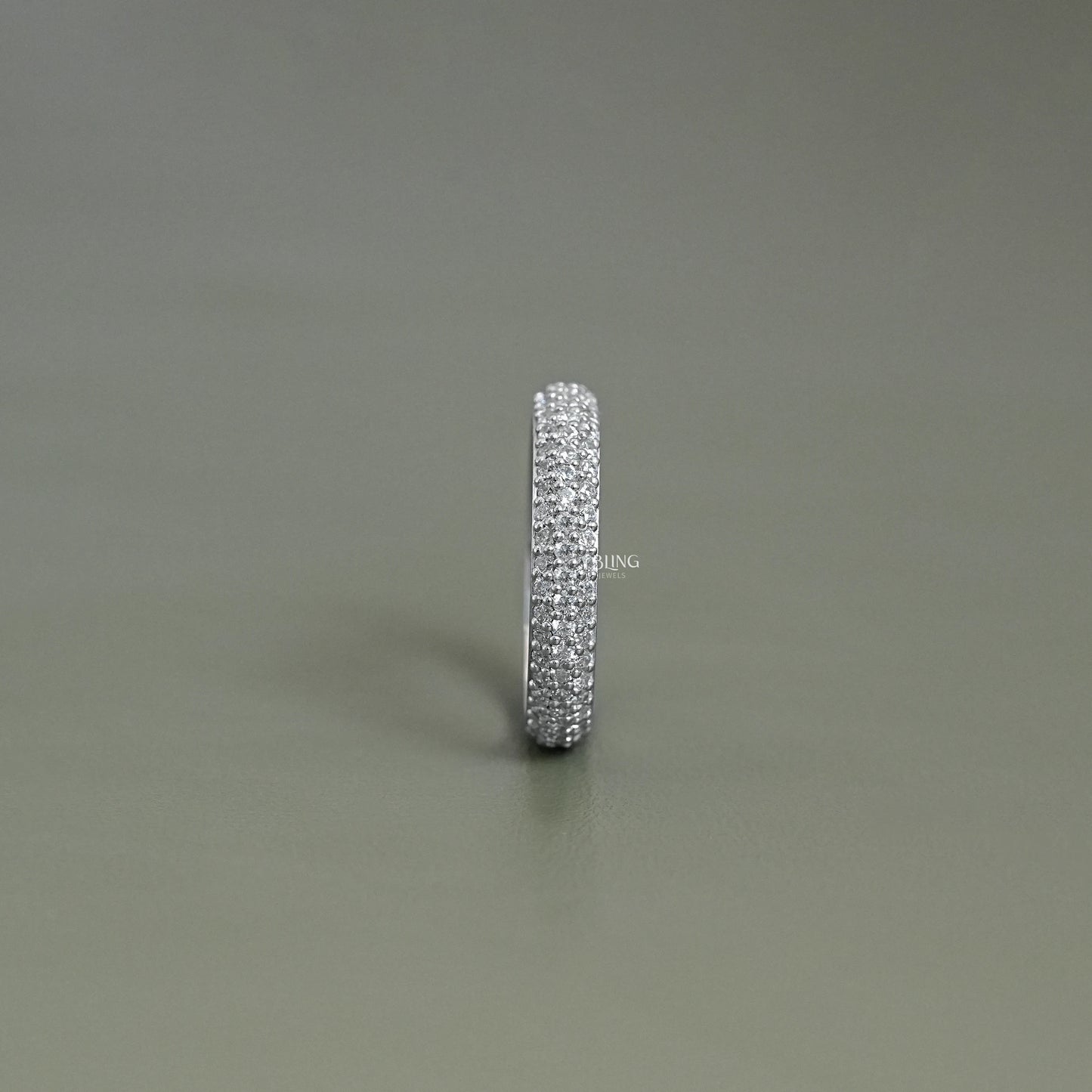 Micro Pave Diamond Eternity Band