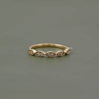 Round Diamond Milgrain Setting Wedding Ring