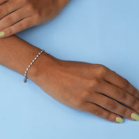 2.00 MM Round Moissanite Bezel Set Bracelet