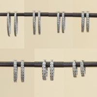 Round Moissanite Diamond Hoop Earrings