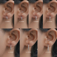 Round Moissanite In-Out Hoop Earrings